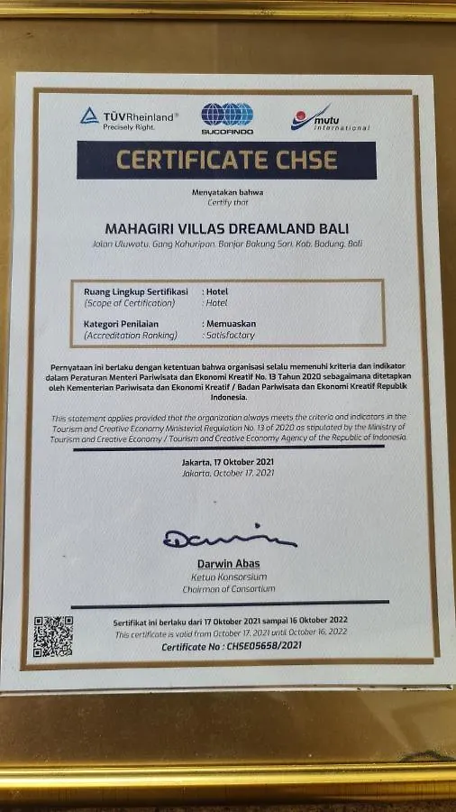 Mahagiri Villas & Spa Dreamland Uluwatu  Indonesia